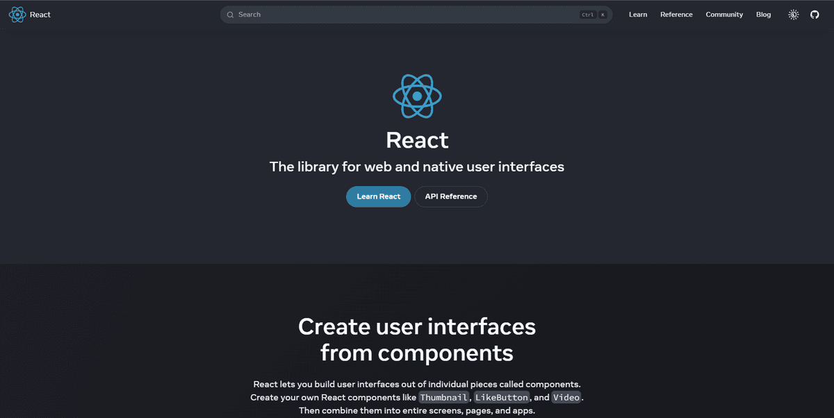React